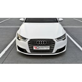 Накладка сплиттер на передний бампер на Audi A6 C7 Ultra